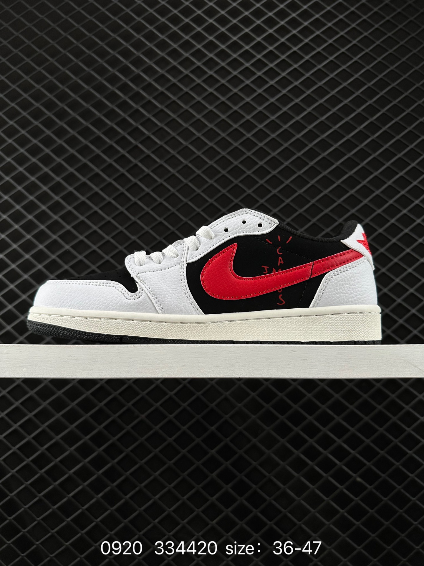 fragment design x Travis Scott x Nike Air Jordan 1 Low OG SP”Black/Green Toe“